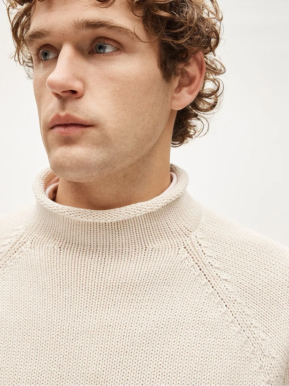 J. CREW 1988 RollneckT™ sweater in cotton in Mountain White Size XS $98 BW186